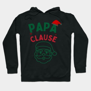 Papa Clause, Santa Hat Christmas Funny Design Hoodie